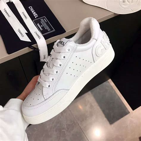 chanel white sneakers for women